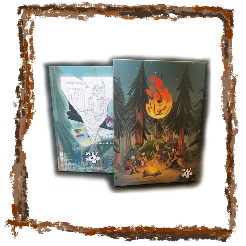 Two board games with game boxes featuring illustrations of a forest scene and a cityscape.