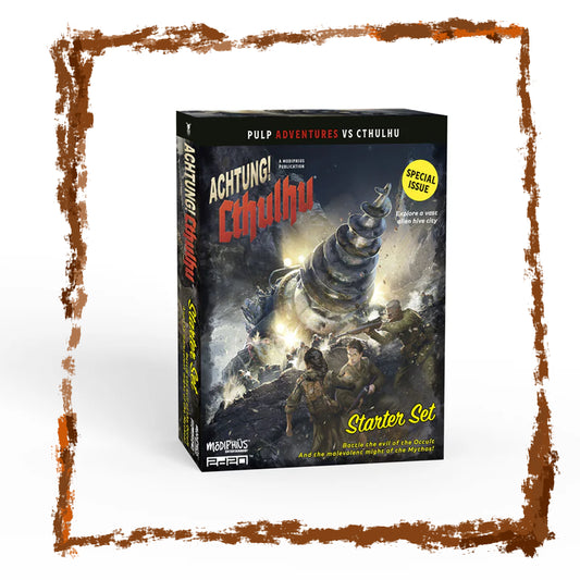 Achtung! Cthulhu starter set packaging on a white background