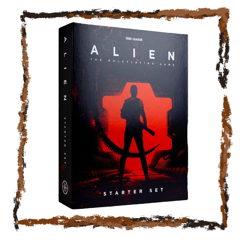 Alien roleplaying game starter set box with red and black design
