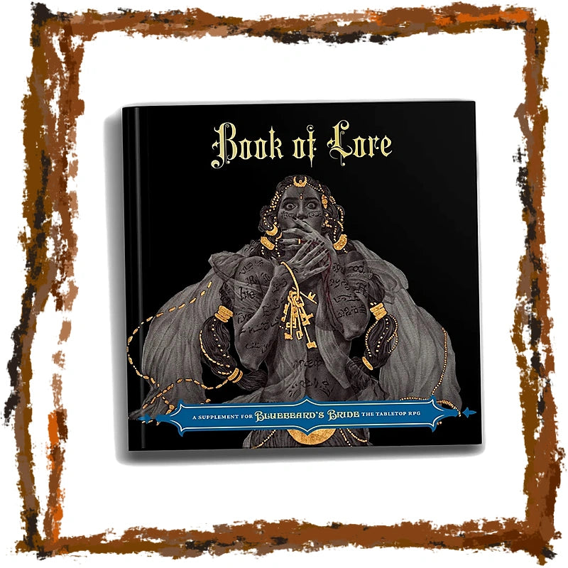 A square book cover titled "Book of Love" shown against a white background with a distressed brown frame. The cover features a dark illustration of a hooded figure in gray robes with gold jewelry and a blue banner at the bottom reading "A Different Kind of Shakespeare's Bards: The Tradition Reincarnated.