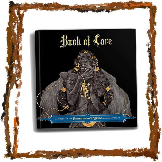 A square book cover titled "Book of Love" shown against a white background with a distressed brown frame. The cover features a dark illustration of a hooded figure in gray robes with gold jewelry and a blue banner at the bottom reading "A Different Kind of Shakespeare's Bards: The Tradition Reincarnated.