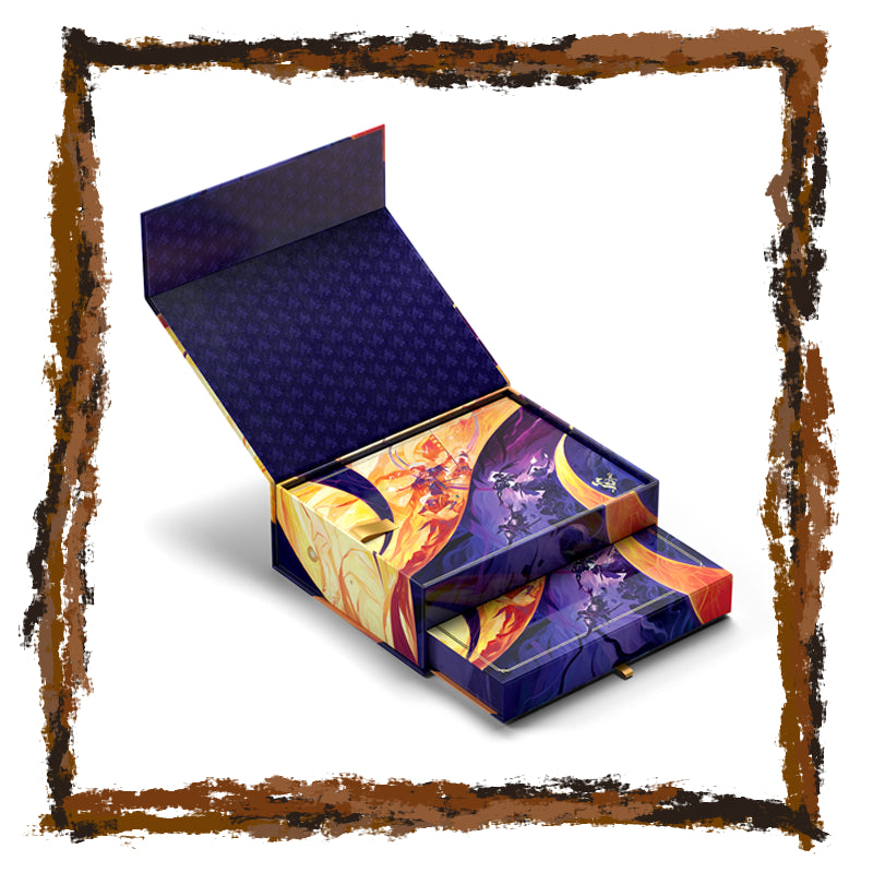 Colorful box with a drawer on a white background