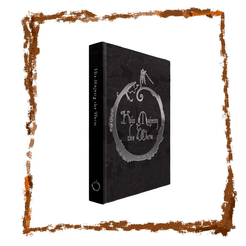 Black book with silver text and design on a white background