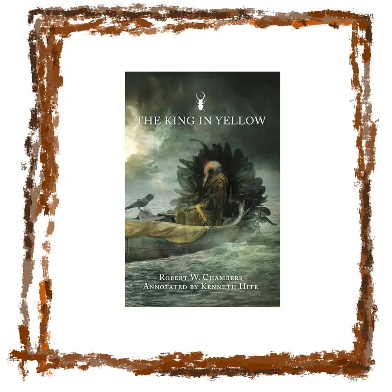 Book cover of 'The King in Yellow' with a dark, mystical illustration.