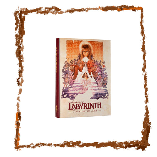 Labyrinth game box with character illustration on a white background