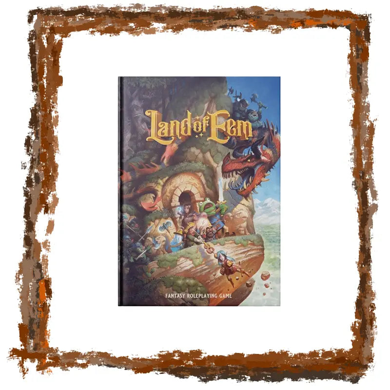 Fantasy roleplaying game book titled 'Land of Eem' with colorful cover illustration.