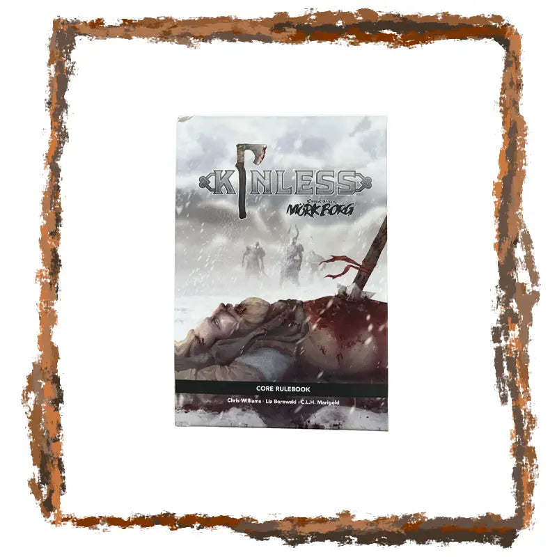 Book cover of 'Kinless' with a fantasy design on a white background