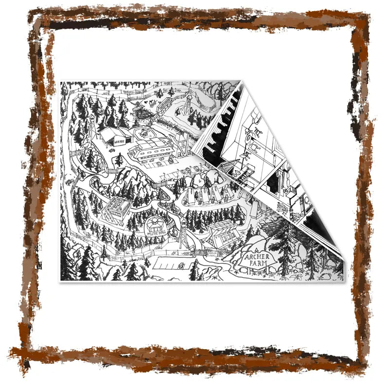 Black and white map of Archer Farm