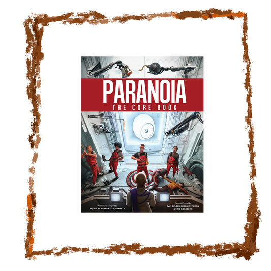 Cover of the Paranoia RPG core book