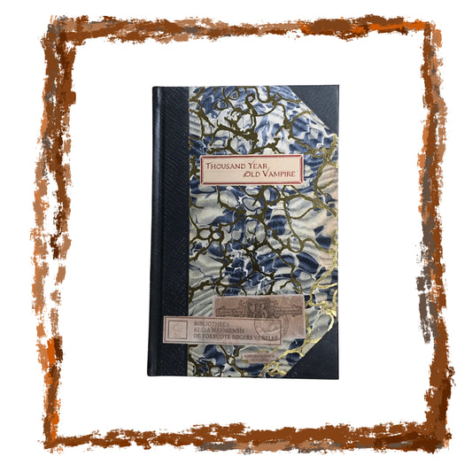 Notebook with floral design and text on a white background