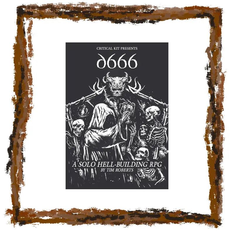 Book cover of 'd666' with black and white illustration and text on a dark background