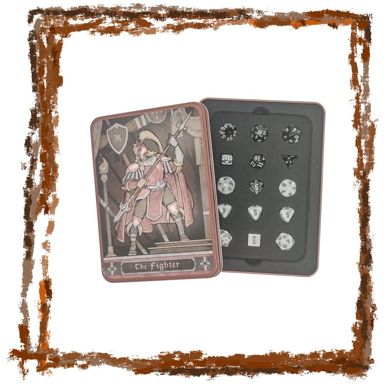 Epic Character Class Dice Set - The Fighter - In Collectible Tin - Netherbook
